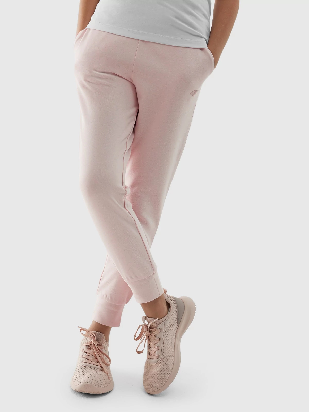 SPODNIE DRESOWE JOGGERY DZIEWCZĘCE BAWEŁNA 4F r. 158 Marka 4F