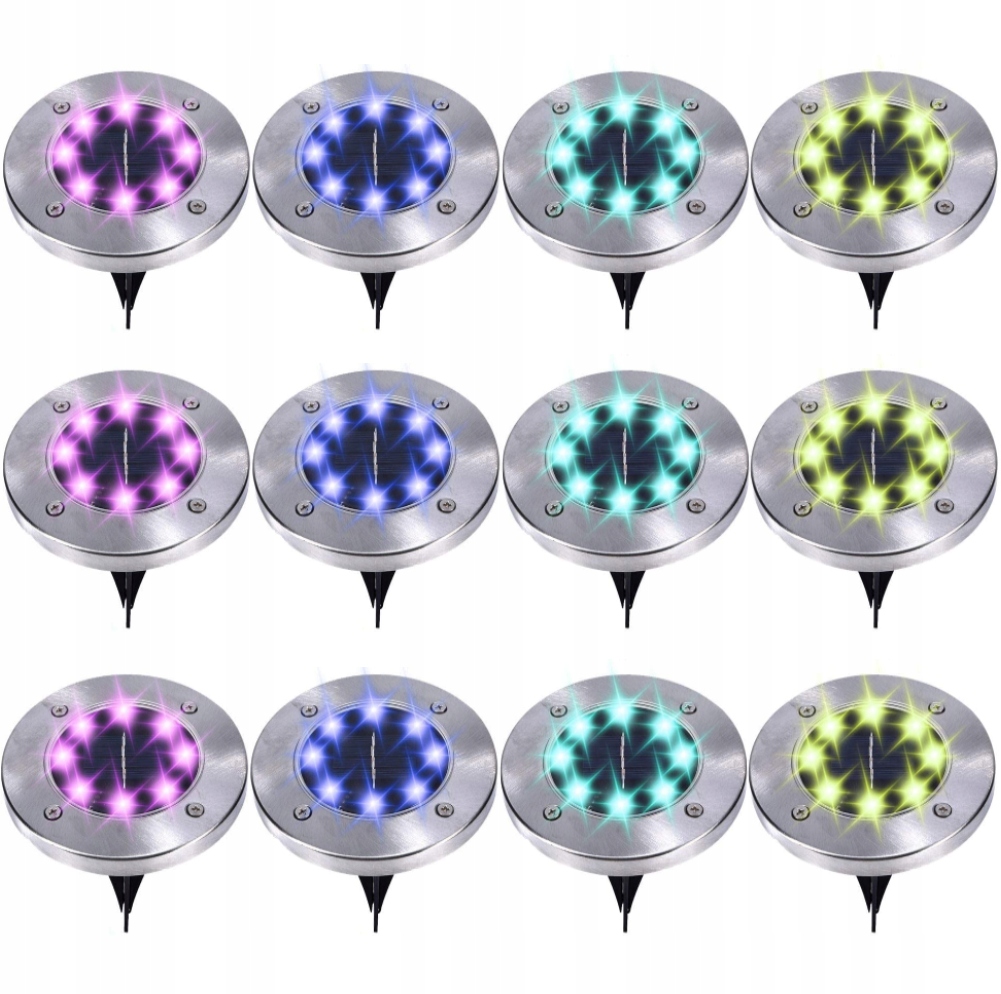 

Lampa Solarna Najazd Ogrodowa Lampki Rgb 12szt.