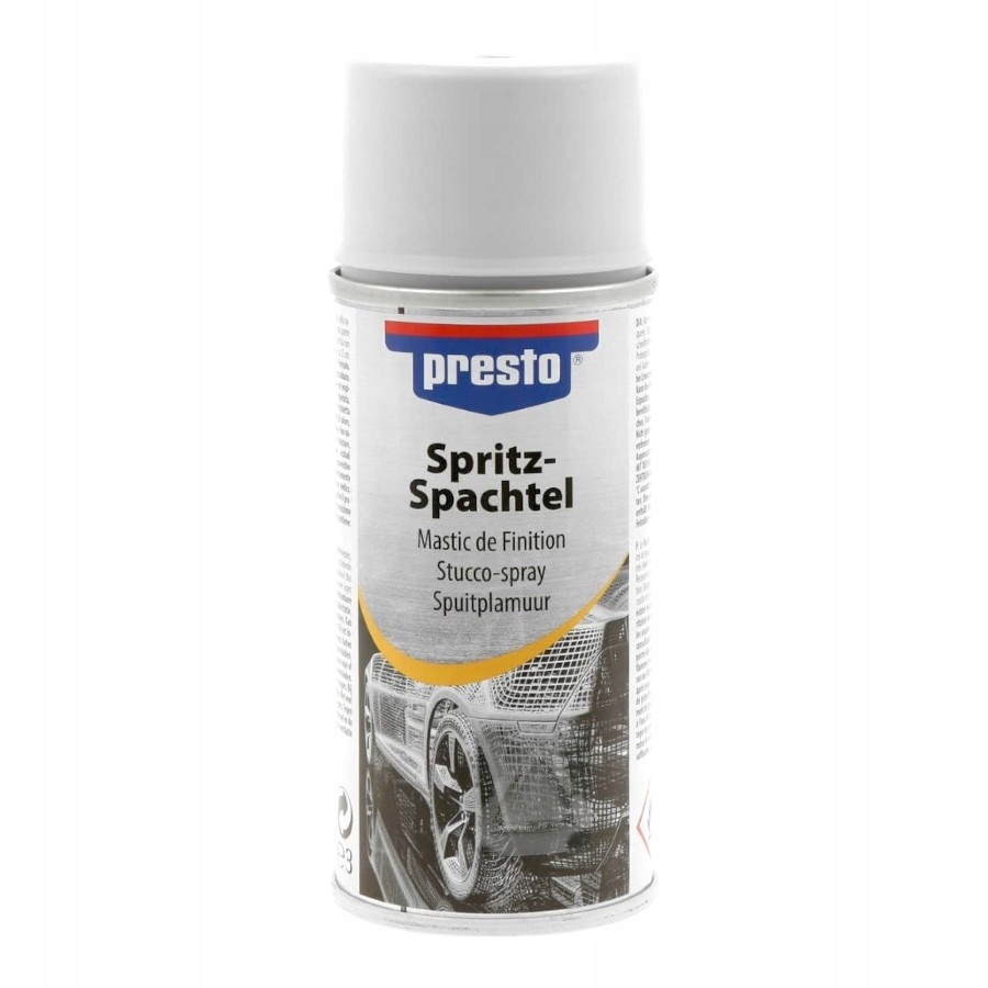 Presto Szpachlówka Akrylowa Szara Szpachla Natryskowa Spray 150ML
