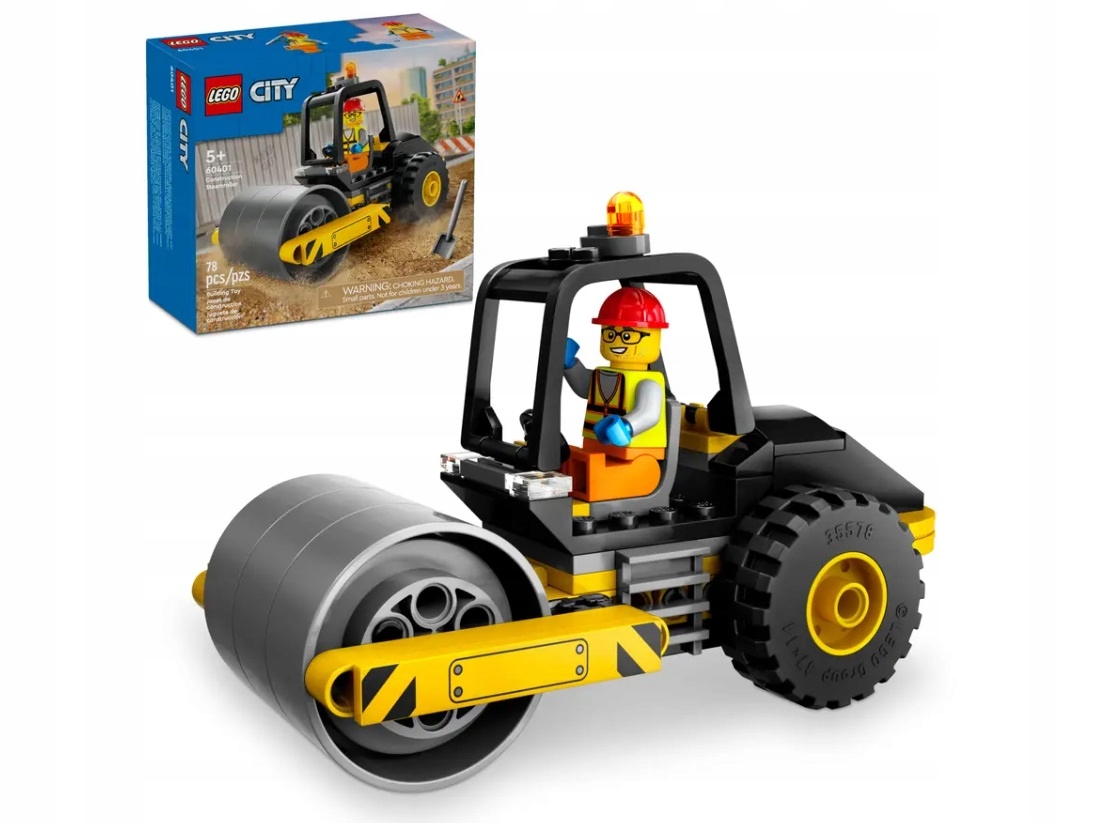 LEGO CITY Walec budowlany 60401 klocki 78 el. Stan opakowania oryginalne