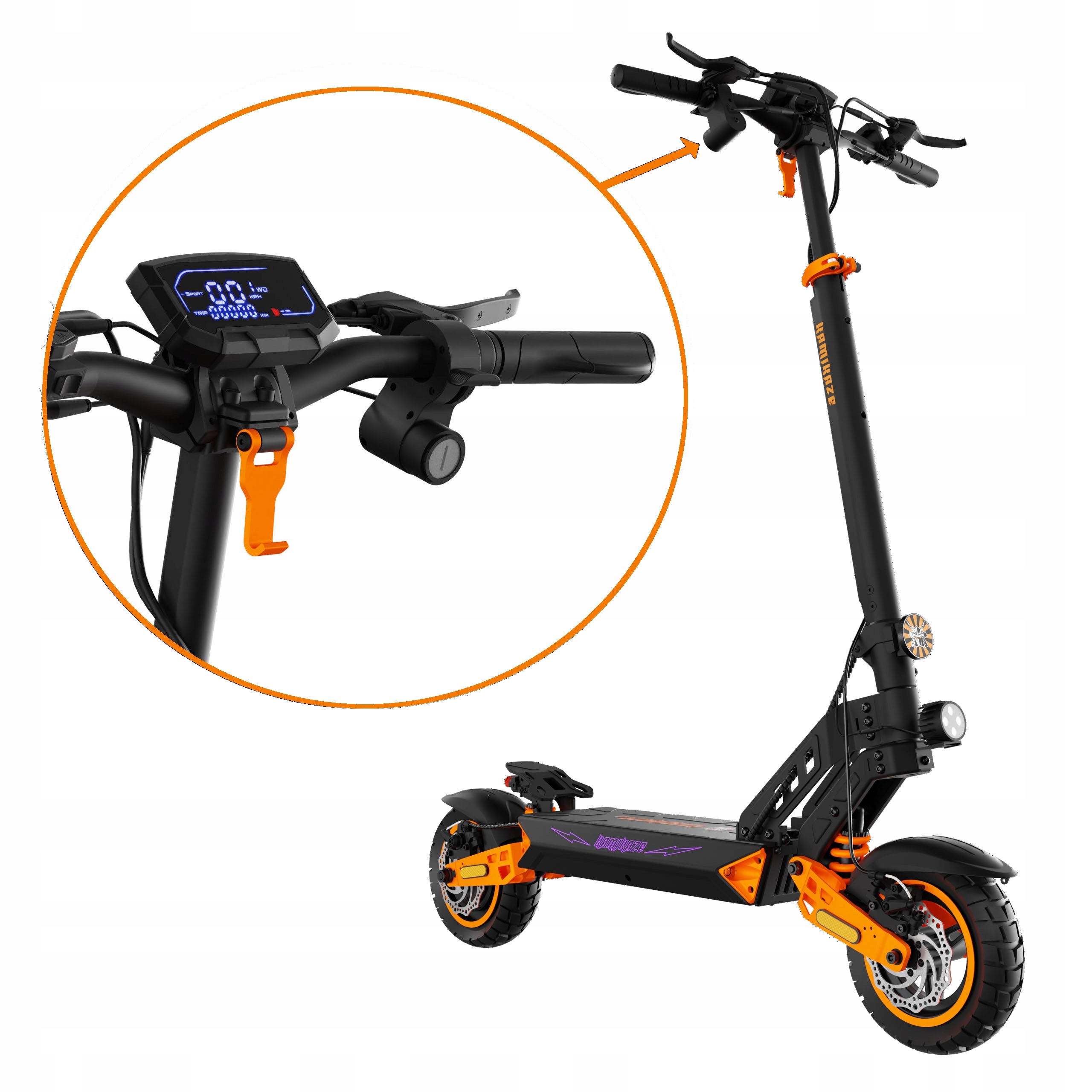 Pojazd Elektryczny Kamikaze K1 ze stanice 2025 15AH 1000W 45KM/H 60KM