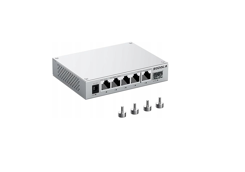 Przełącznik Sieciowy 6-PORTOWY Sodola 2.5G ETHERNET+2*10G Sfp