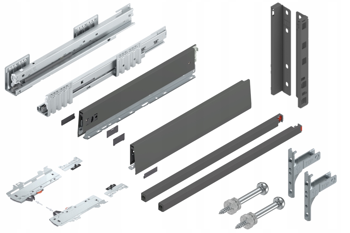 

Blum Szuflada Merivobox 400 Wysoka E Tip-On Antr