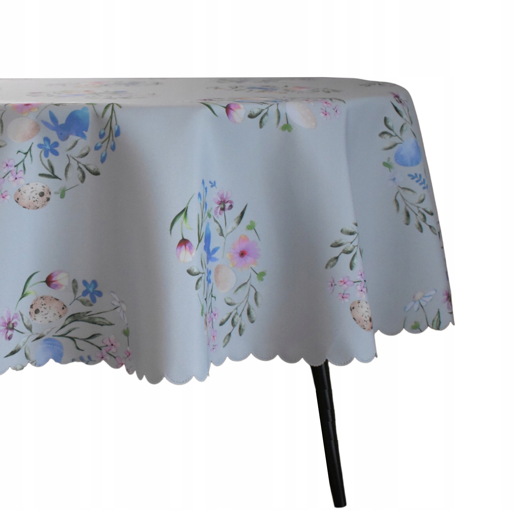 Obrus Odolný Voči Škvrnám Ovál 150X350 CM Sivo Zelená Kraslica Veľká noc Oválna