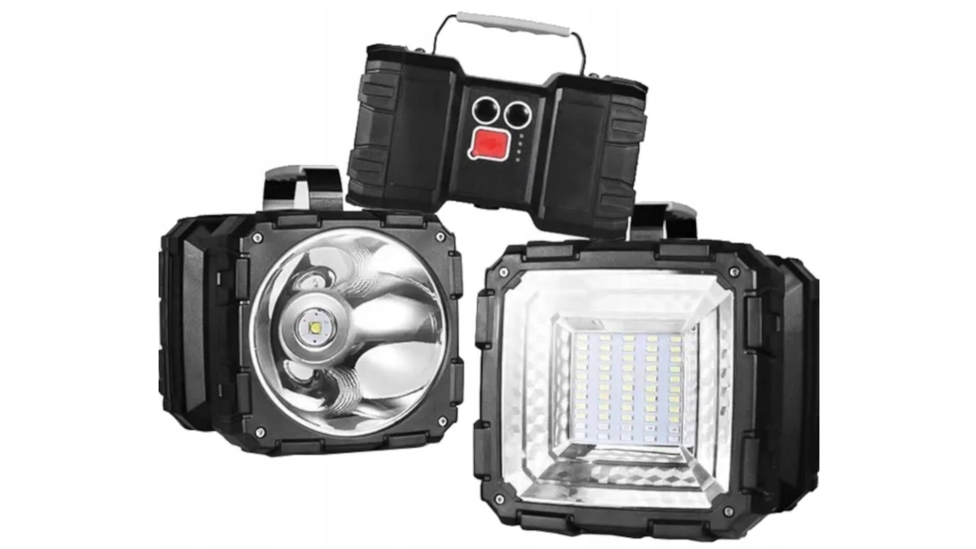 MOCNA Latarka LED Akumulatorowa Szperacz odporna USB Powerbank DWUSTRONNA Model LATARKA LAMPA TAKTYCZNA NA AKUMULATOR REFLEKTOR