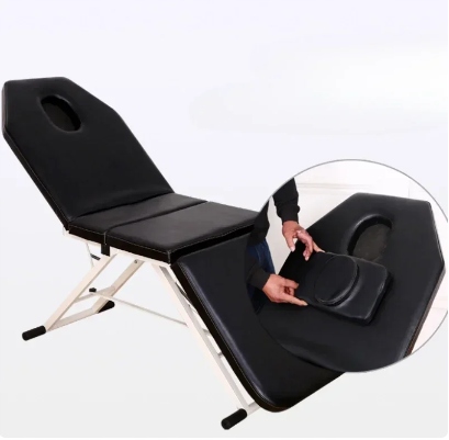 Fotel łóżko kosmetyczne składane czarne Prima Derma Model Czarny