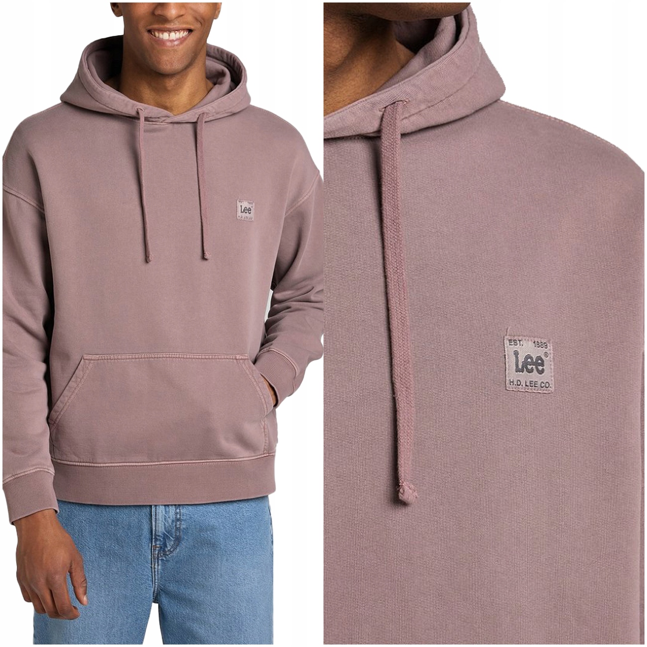 LEE CORE LOOSE HOODIE PÁNSKA KLASICKÁ MIKINA XL