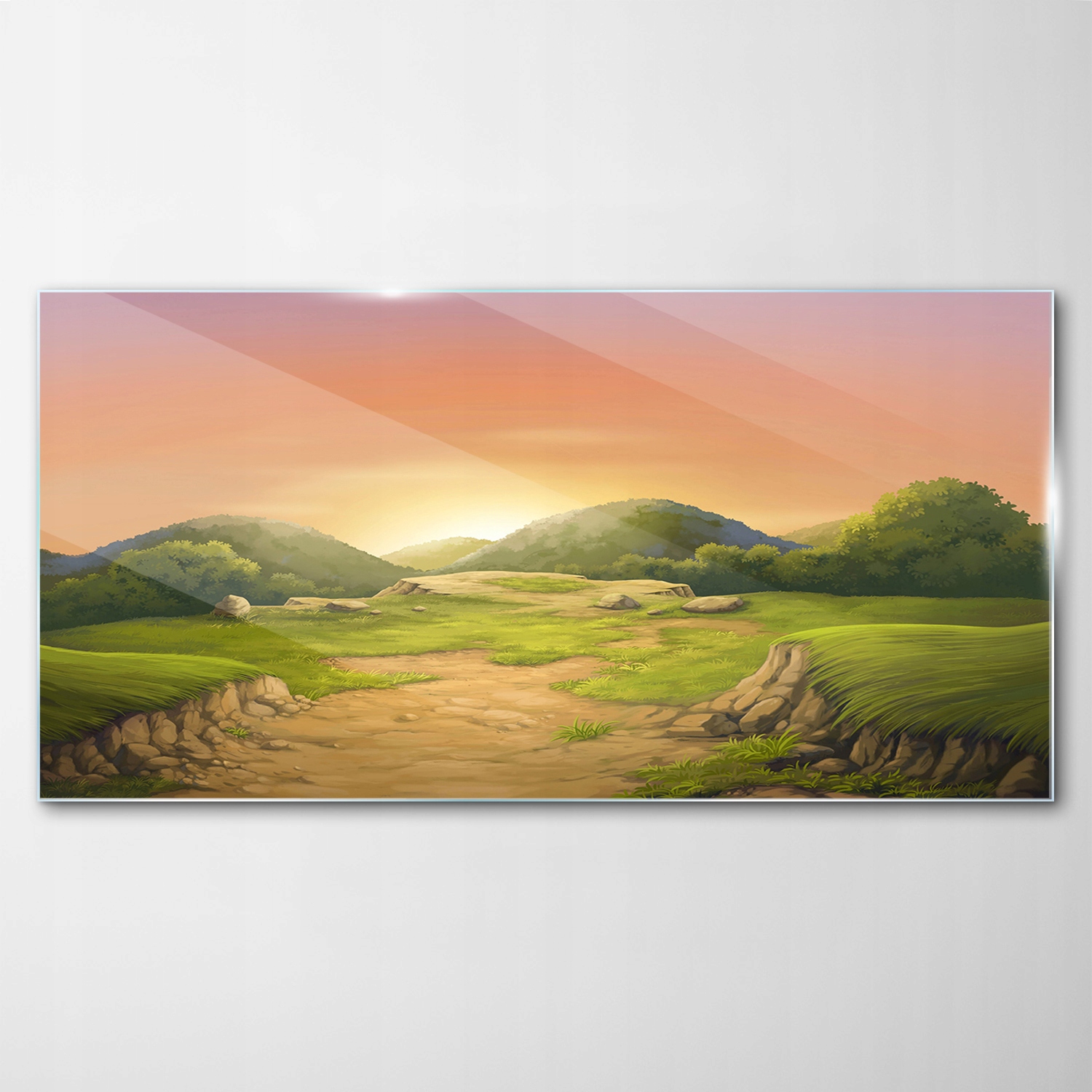 

Hartowany Obraz Szklany Klif Zachód Słońca 100x50