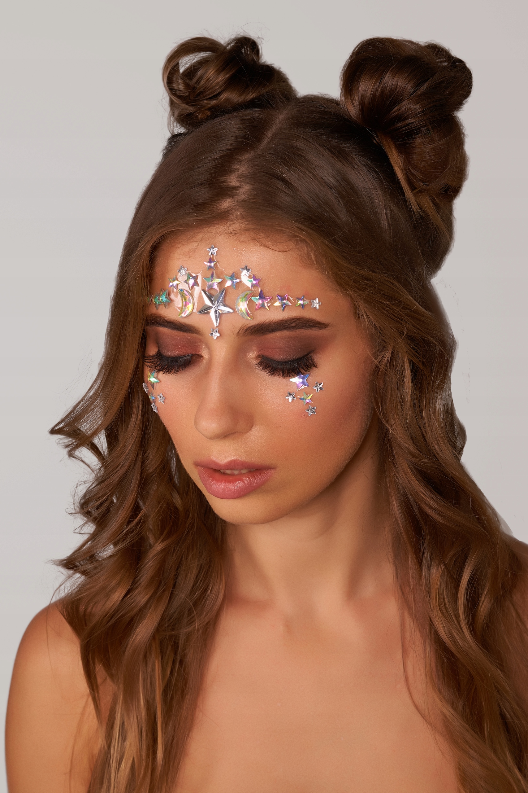 

Naklejki 3D na Twarz Kryształki Makeup kolorowy