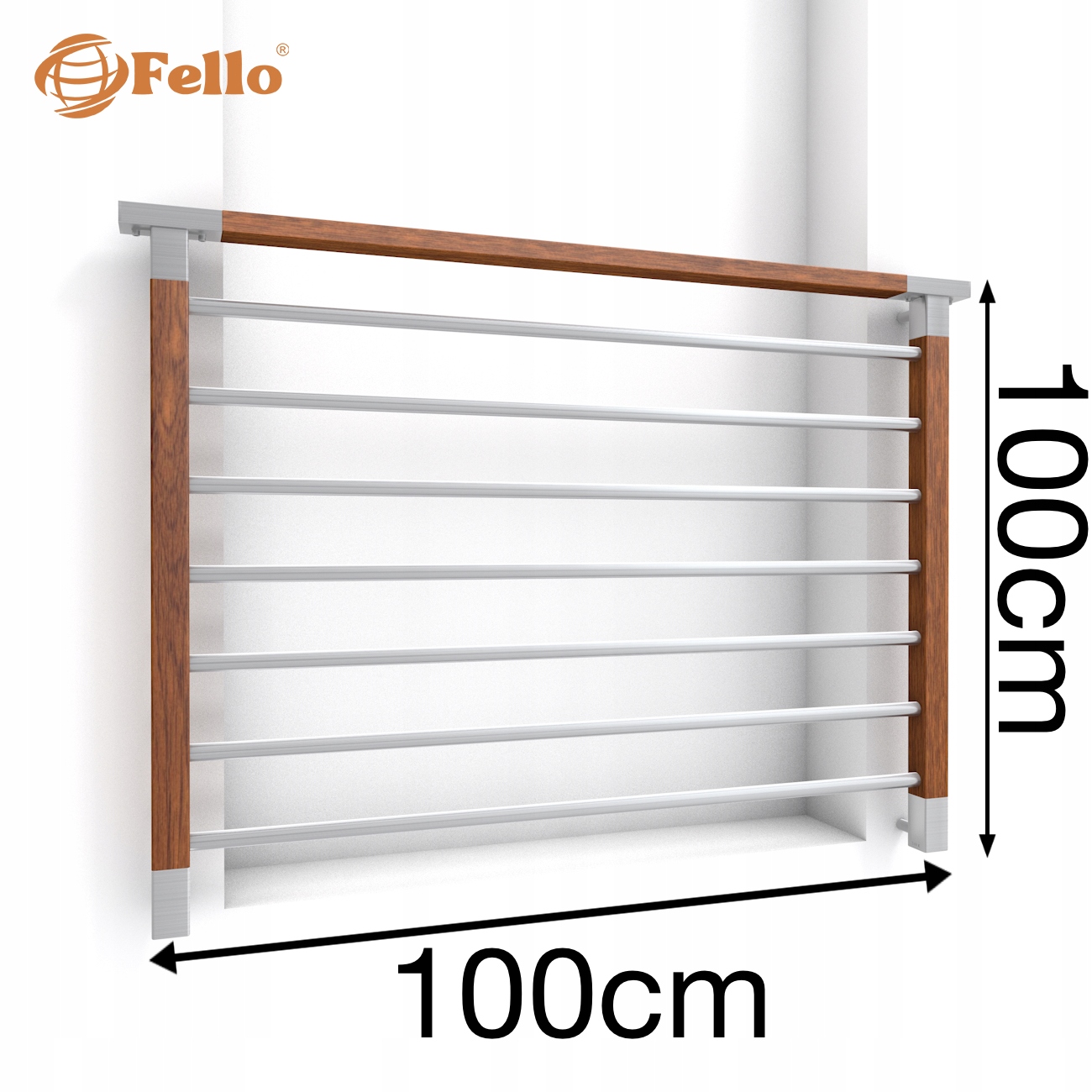 Standard Francúzsky balkón 100 cm Balustrada Derwno