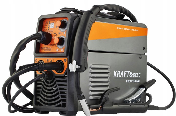SPAWARKA MIGOMAT BEZGAZOWY FLUX MIG TIG MMA 200A DRUT 0,8MM 4W1 PRZYŁBICA * Marka Kraft&Dele