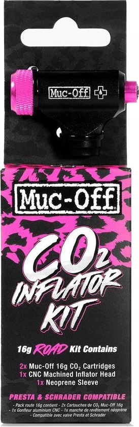 Muc-Off pompka CO2 Road Inflator Kit 2x nabój gazowy 16g