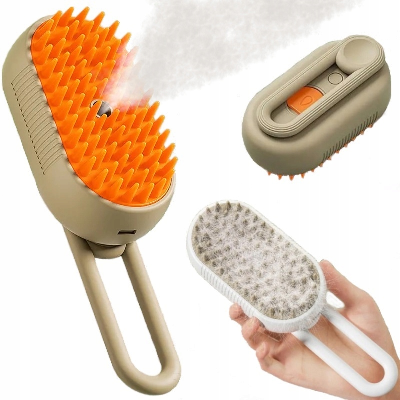 Zvlhčovací kartáč na srst pro zvířata Parní kartáč pro kočky a psy