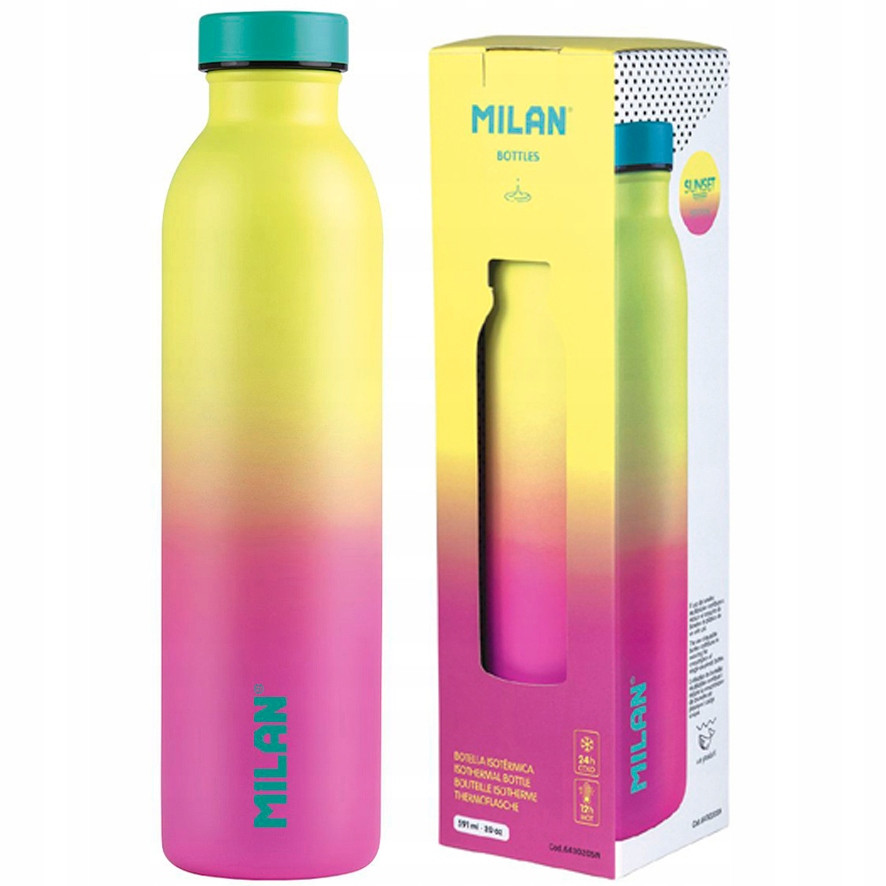 Ocelová Termoláhev Velká 591 ml Sunset Milan Dětská Termoska Školní