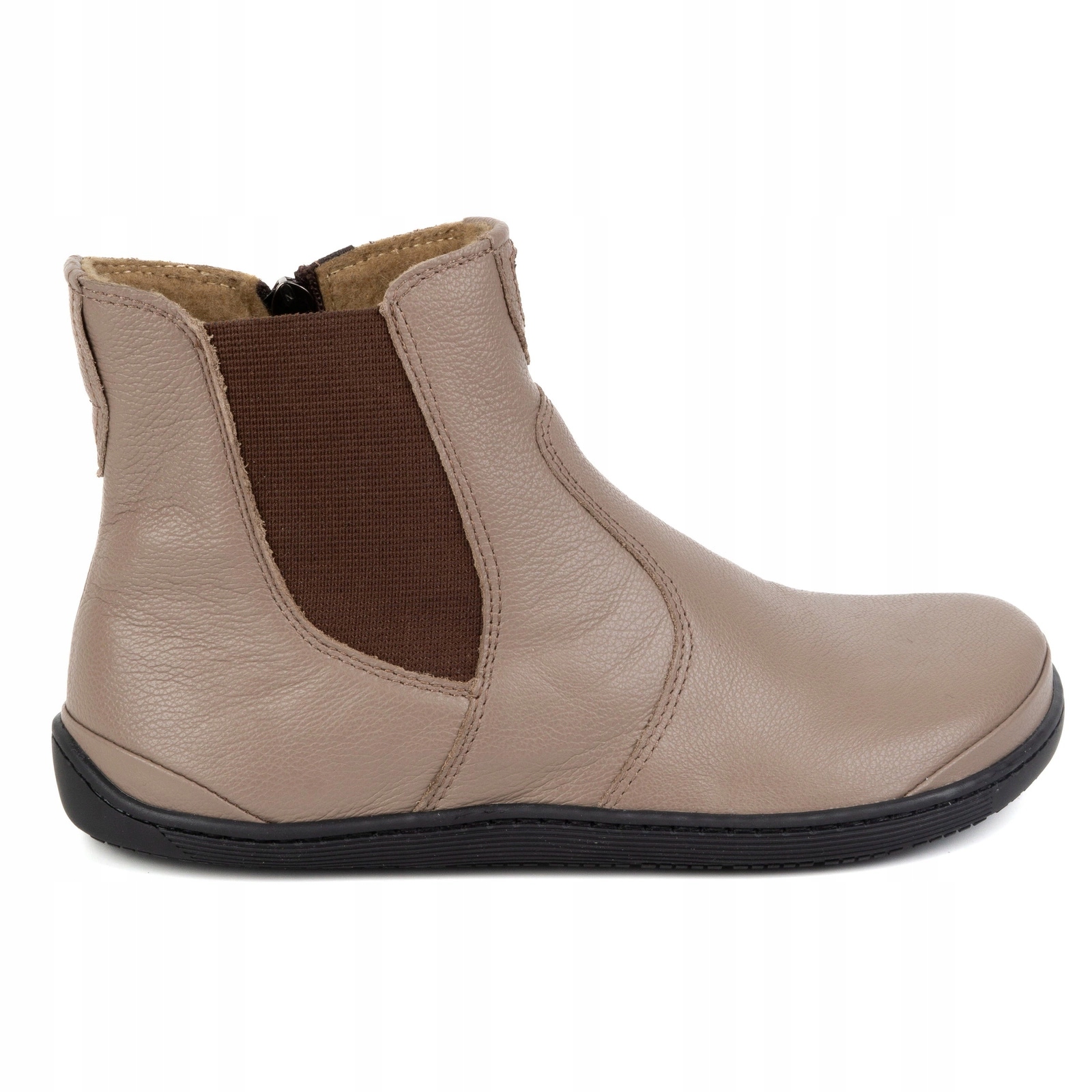 Dámské barefoot boty se zipem, zateplené, 1263, béžové, velikost 39