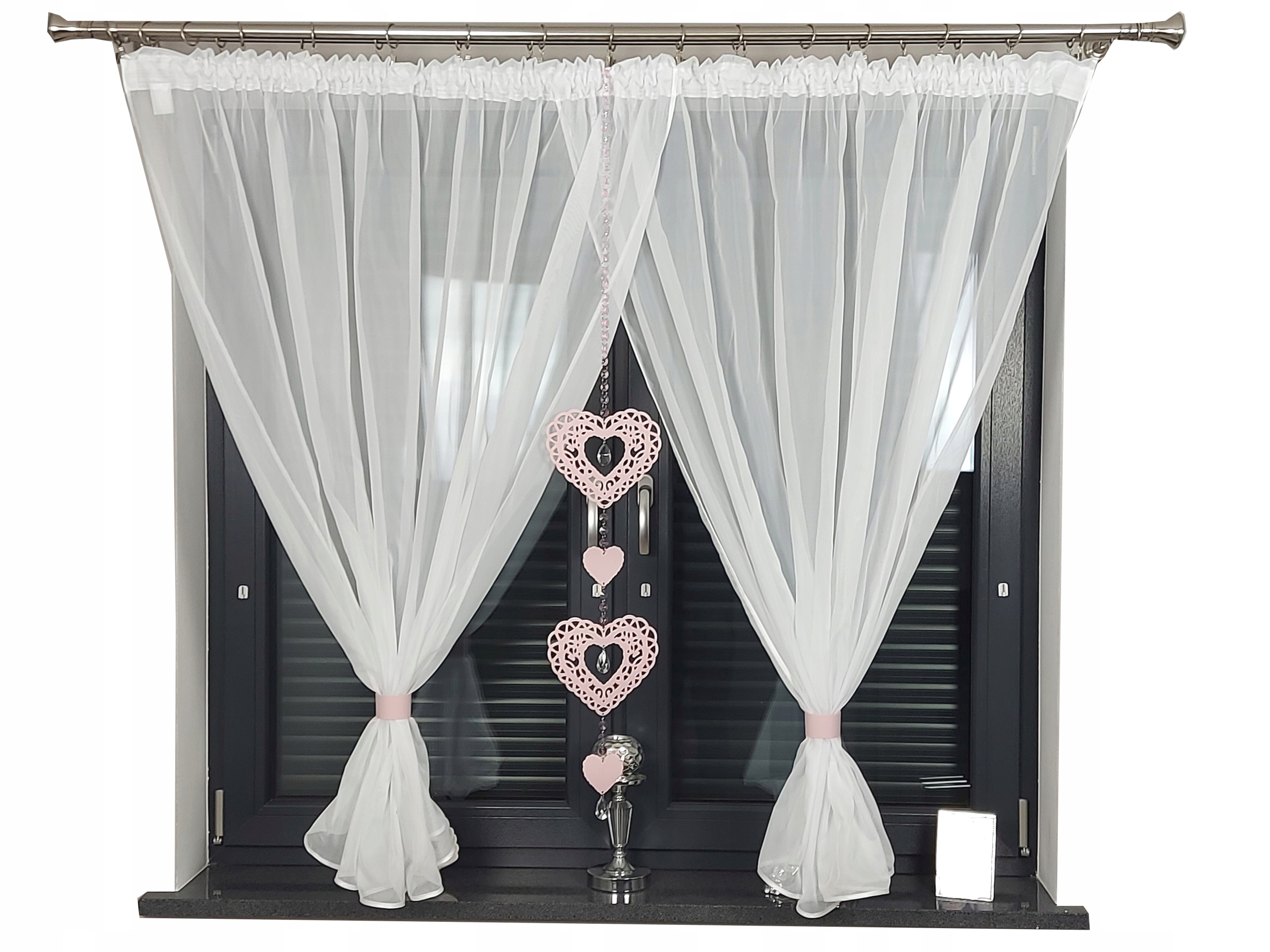 DLA DZIECI ZAWIESZKA AŻUROWA SERCA 21 AŻUR GIRLANDA RÓŻOWA SZKLANA ŚWIETNA Marka inna marka