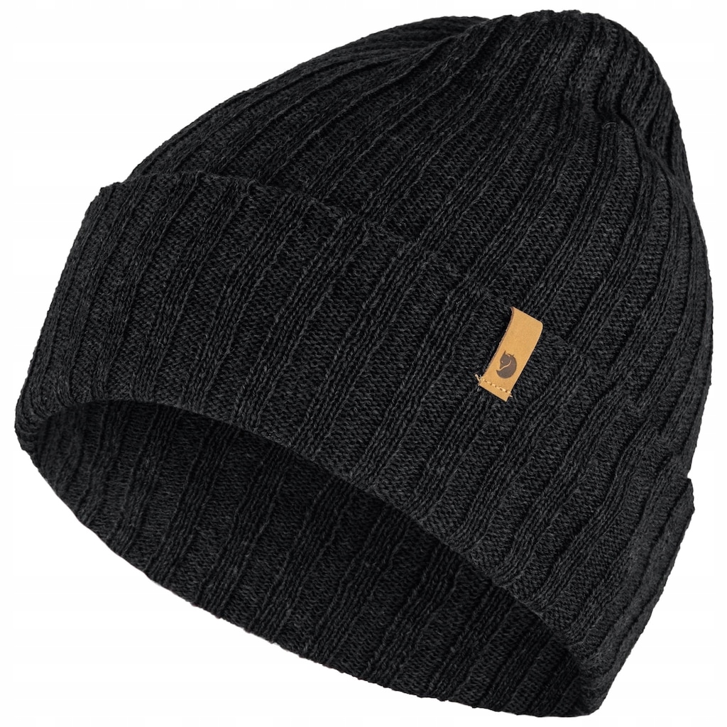 Čepice lehká beanie s jehněčí vlnou Fjallraven Byron Hat Thin černá