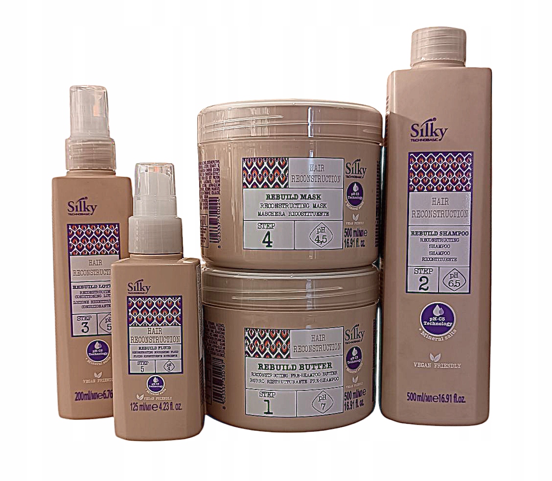 Silky Zestaw Rebuild Hair Reconstruction Odbudowa Włosa W Pięciu Krokach