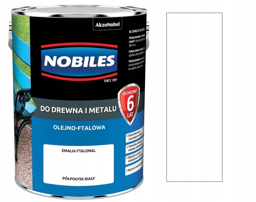 

Nobiles Ftalonal Do Drewna I Metalu 5L Biały