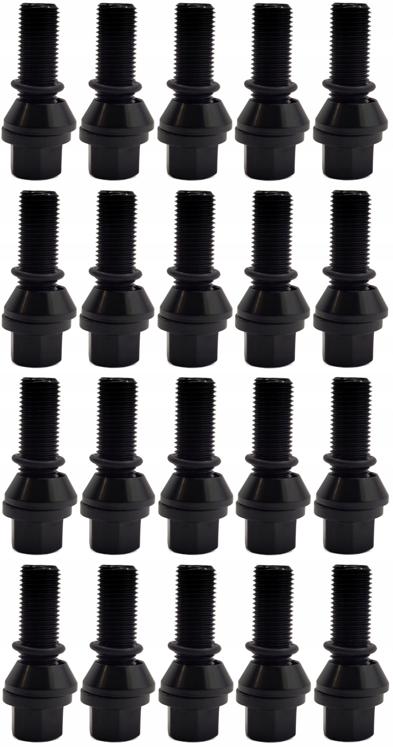 Plovoucí šroub měnící rozteč černý 14x1,5 32 pohyblivý kužel 20x