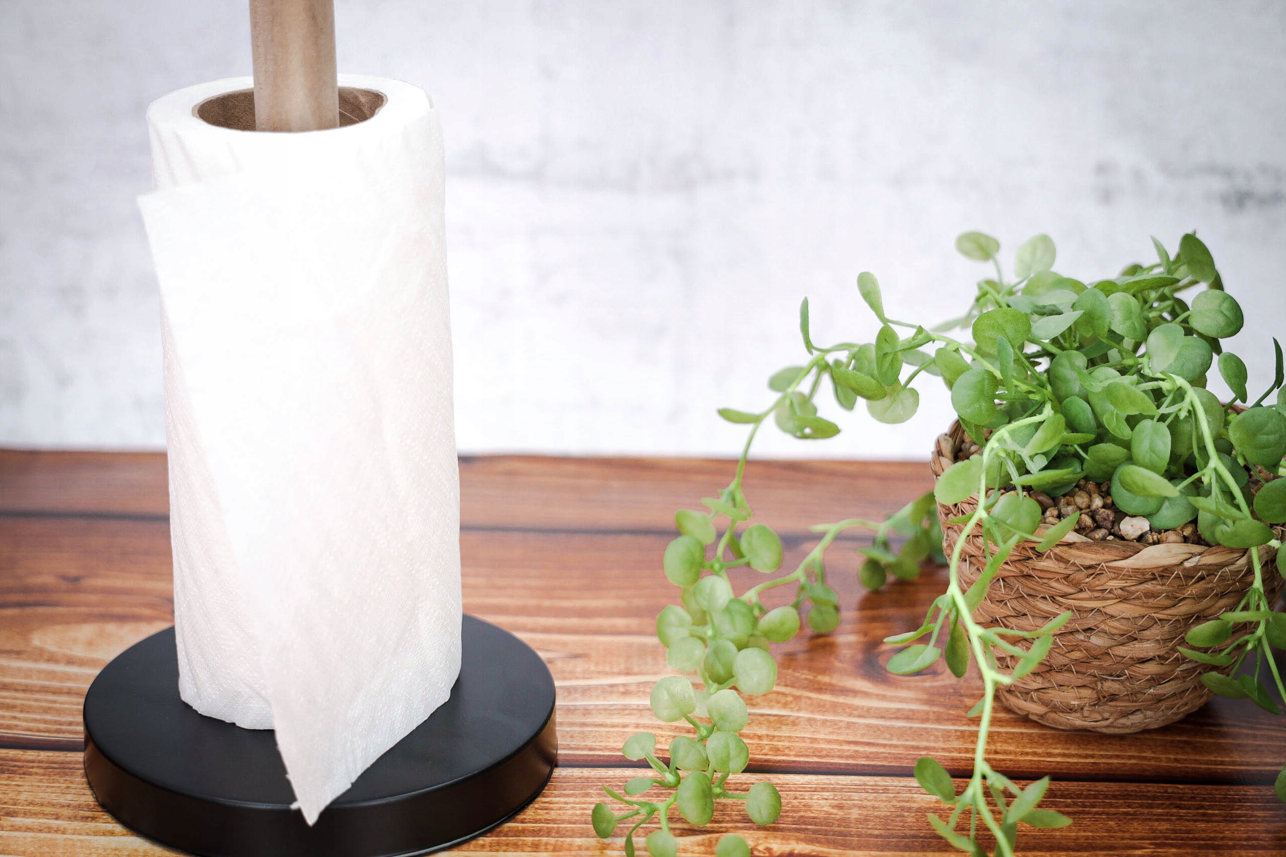 Stojak KUCHENNY na ręcznik papierowy ręczniki papierowe metalowy bambusowy Materiał metal