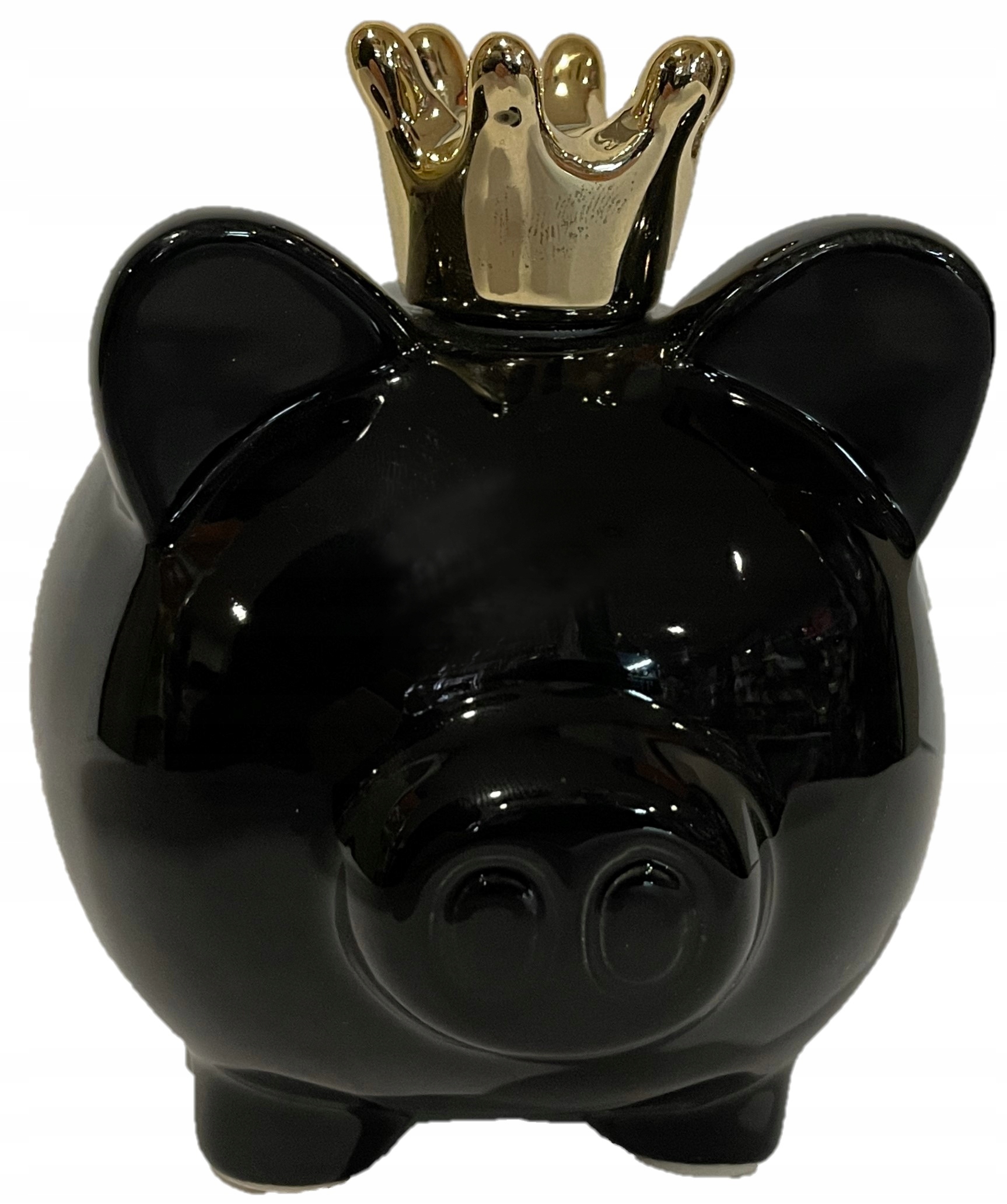 

Ceramiczna Skarbonka Czarna Świnka Z Koroną 12 cm
