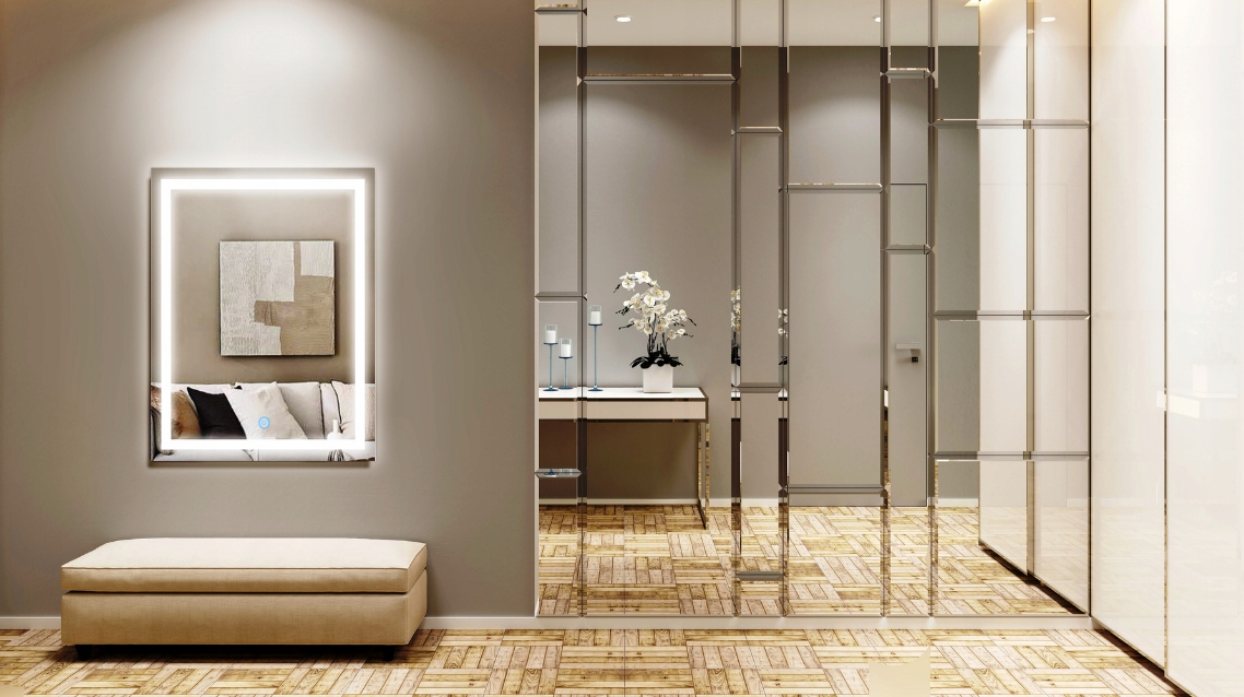 LUSTRO LED 70x90 PODŚWIETLANE ŁAZIENKOWE WŁĄCZNIK Marka Metanoia Lustra Led