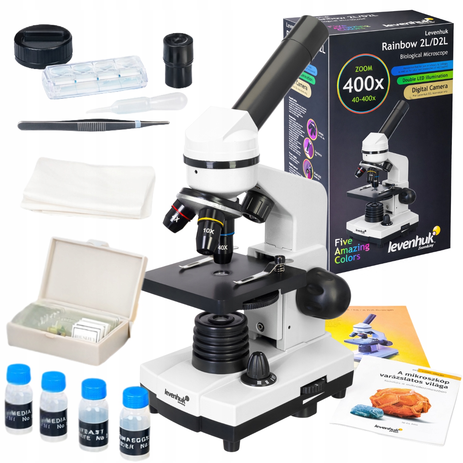 Mikroskop Levenhuk 2L Mikroskop dla dzieci 40-400x Biologiczny