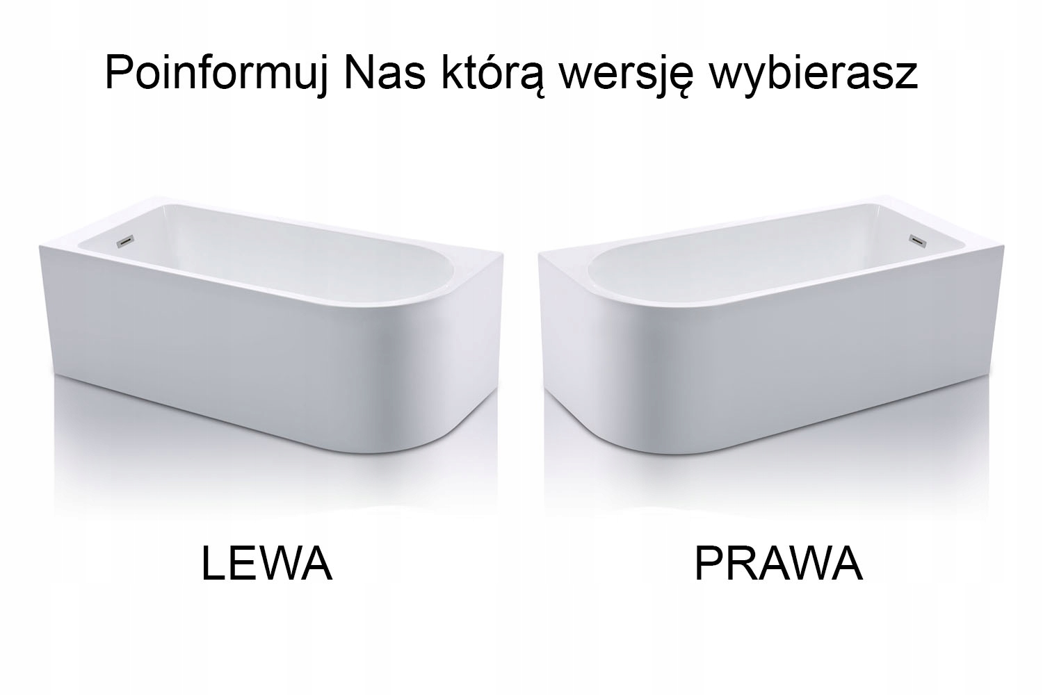 BRAIDER Wanna wolnostojąca narożna dościenna RESTIA LEWA 160 cm biała Linia Restia