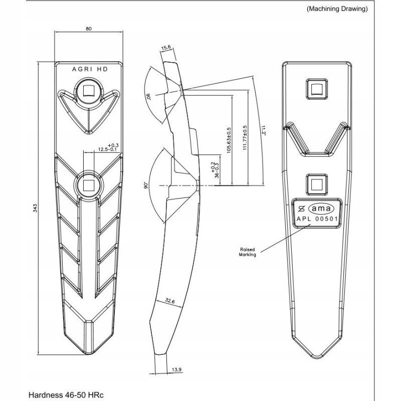 Dláto výkovkové typ Kockerling dvouotvorové – náhrada za APL00501