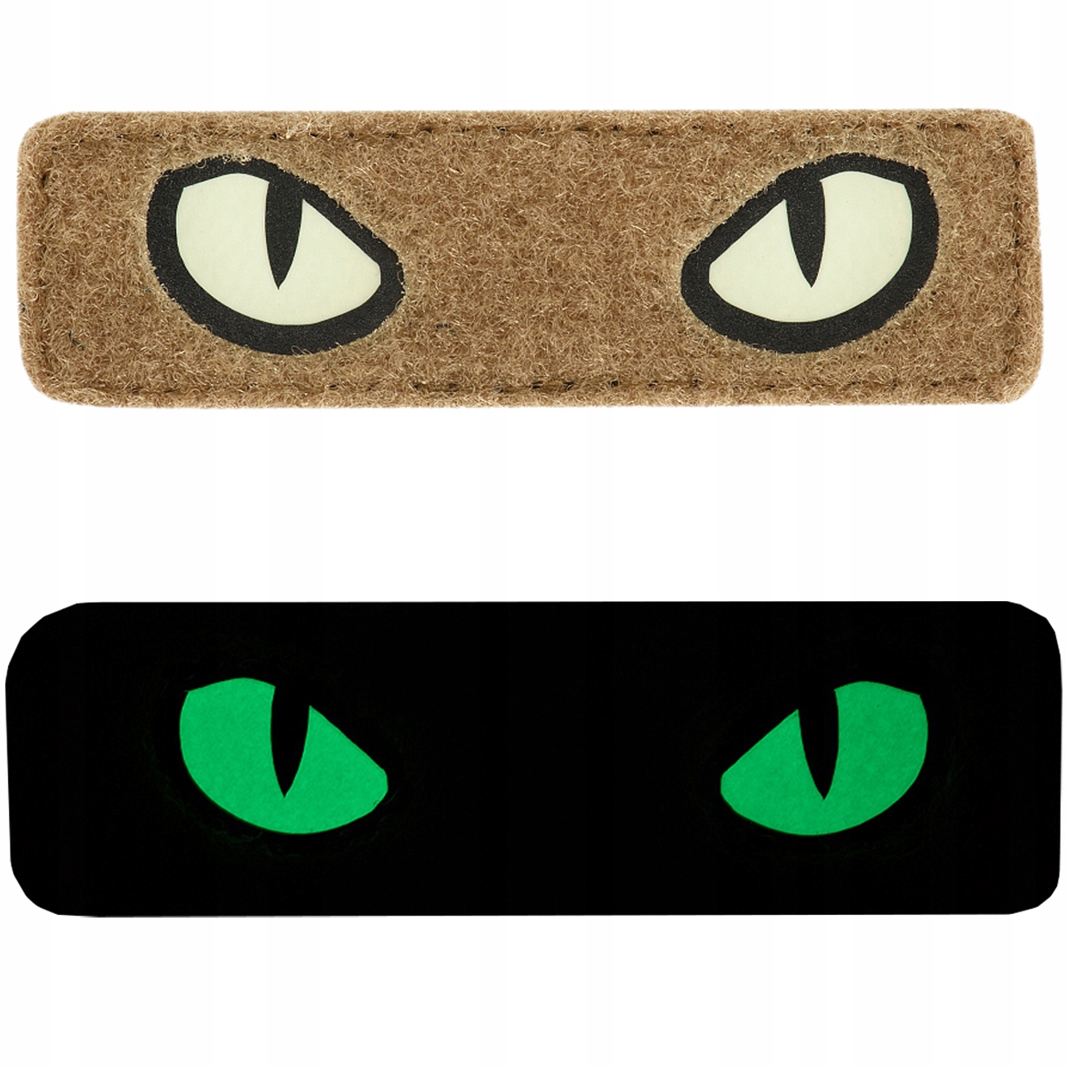 Naszywka oczy kota cat eyes type 2 laser cut rzep świecąca M-Tac coyote