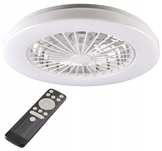 Plafon Led Libya 48W 3000-6500K wentylator 15W z pilotem Ir