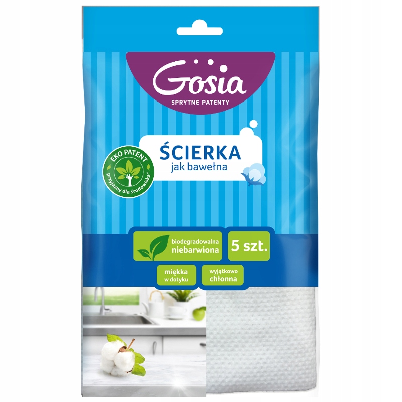 

Gosia Ścierka Jak Bawełna Biodegradowalna 5 Sztuk