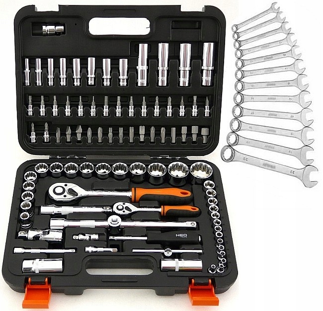 

Zestaw 86el kluczy klucze nasadowe Neo 08-664 25L