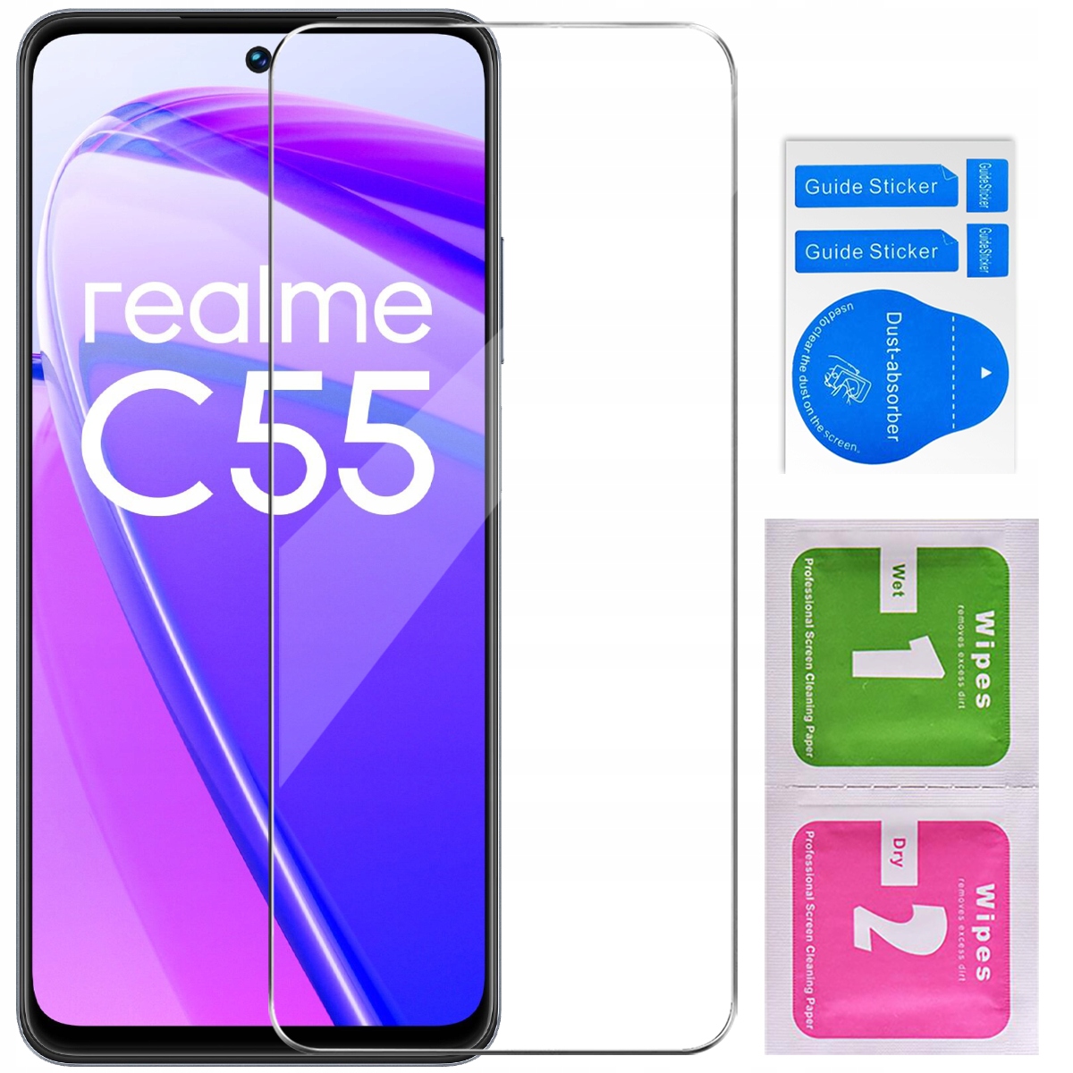 

Szkło Hartowane 9H Szybka do Realme C55