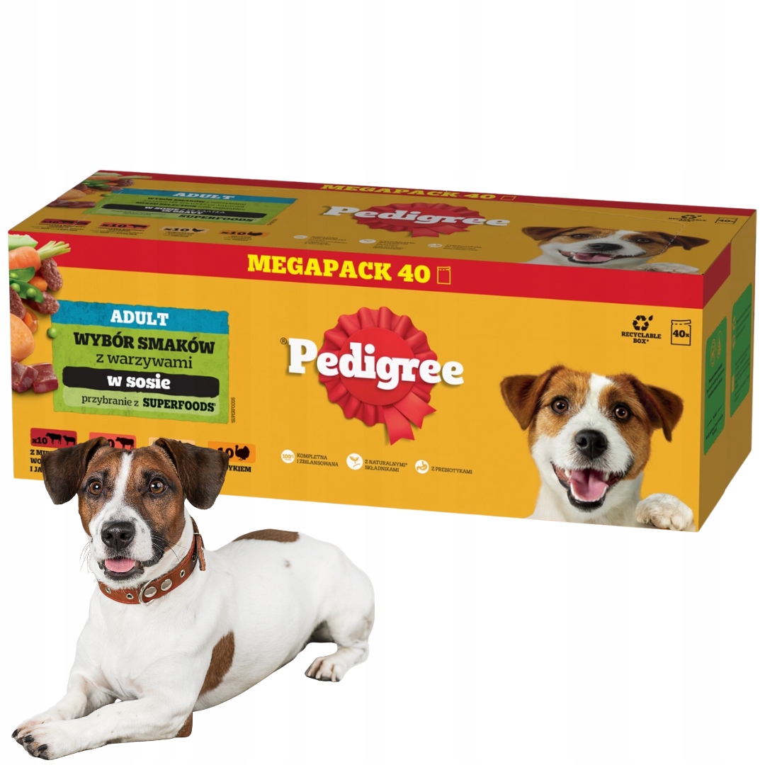 Levně Pedigree Vlhké Krmivo MIX Chutí V Omáčce 40 Sáčků X 100 g