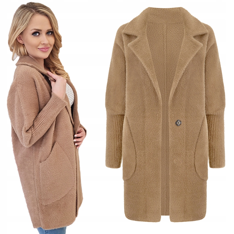 Alpaka Teplý Kabát Přehoz Vlna Barvy