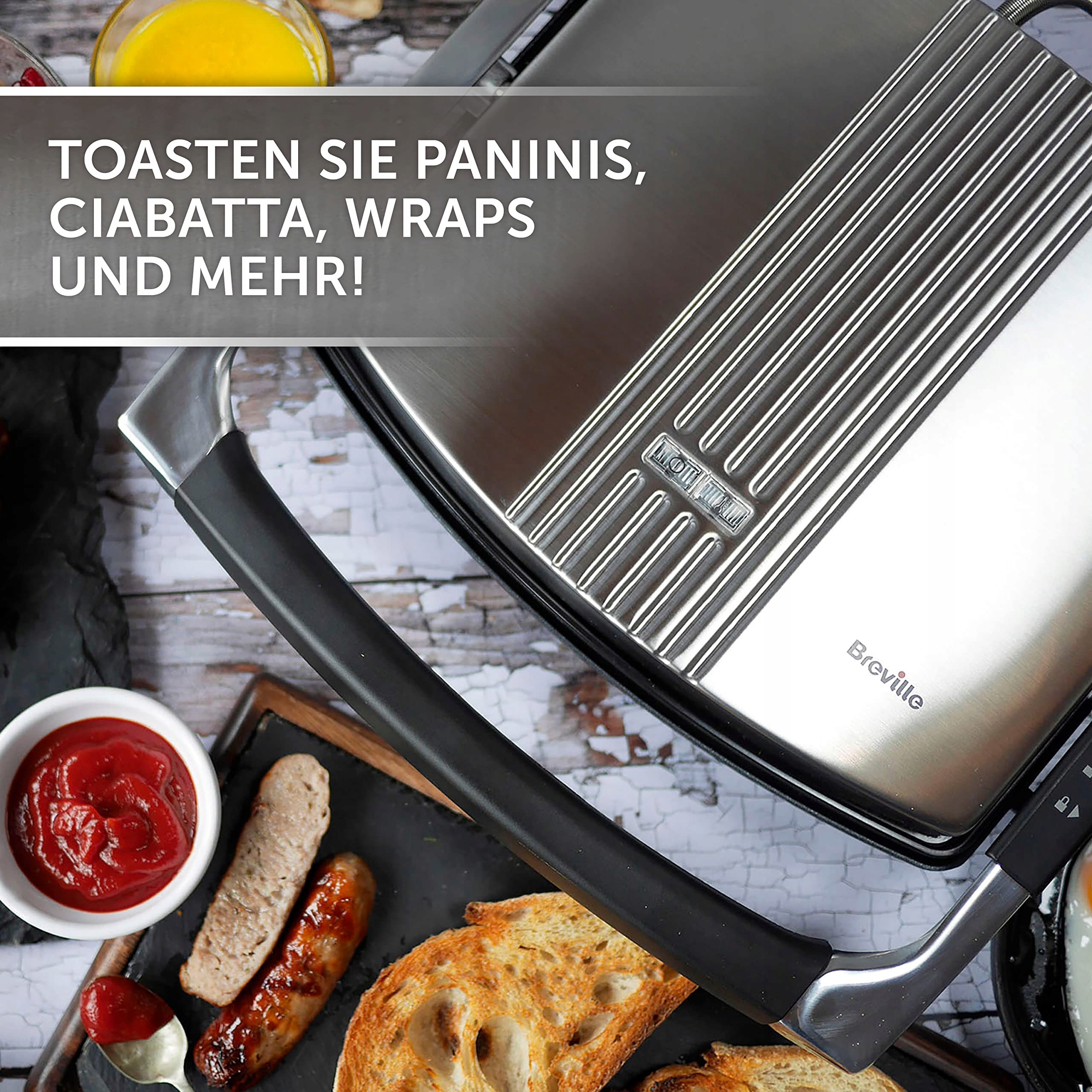 BREVILLE Opiekacz Do Kanapek Panini 4-Kromkowy Stal Nierdzewna — miniatura 2