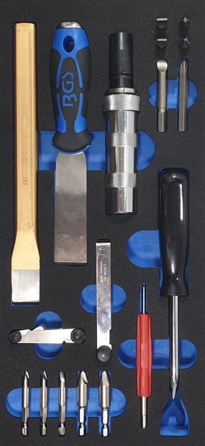 Vložka vozíku, šířka 560 mm, šroubováky, 18 ks