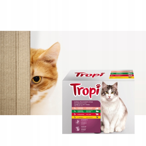 Karma dla kota mokra Tropi mix smaków 1,2kg PAKIET Marka Tropi