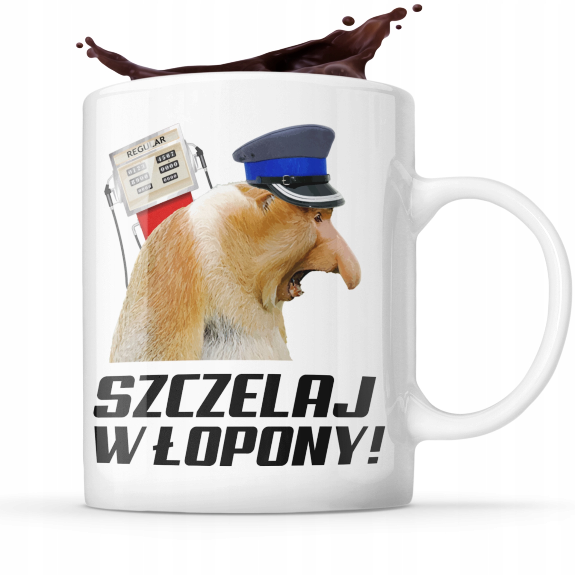 

Śmieszny Kubek Nosacz Instrybutor Szczelaj Łopony