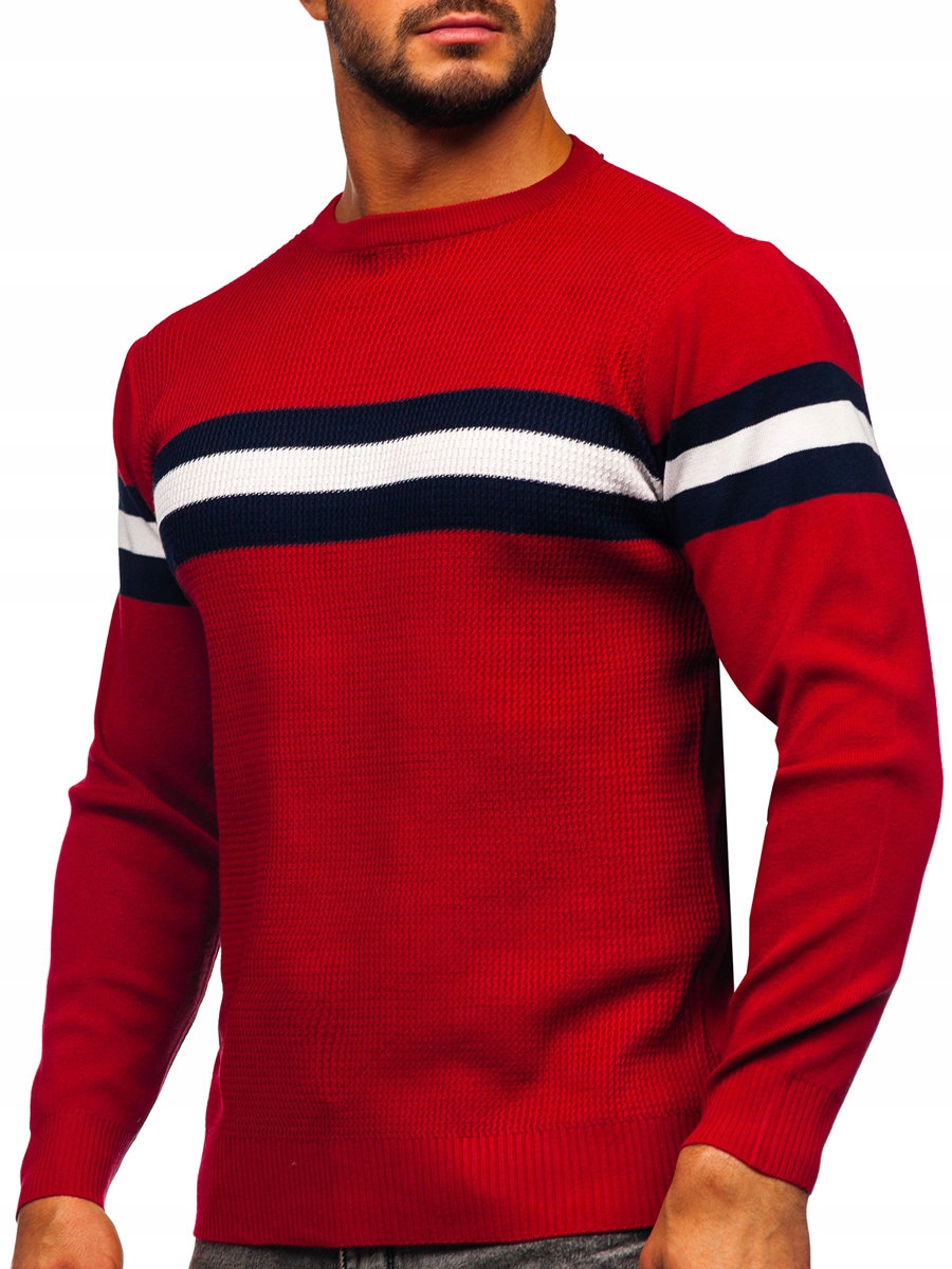 

Sweter Męski Klasyczny Czerwony H2113 DENLEY_2XL