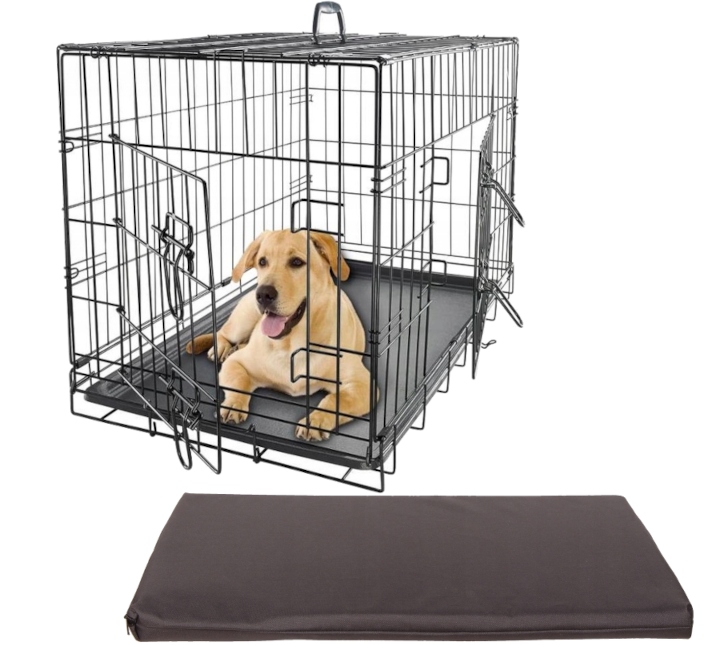 Metalowa Klatka Kennelowa, Transporter dla Psa L Materac z Kodury dla psa