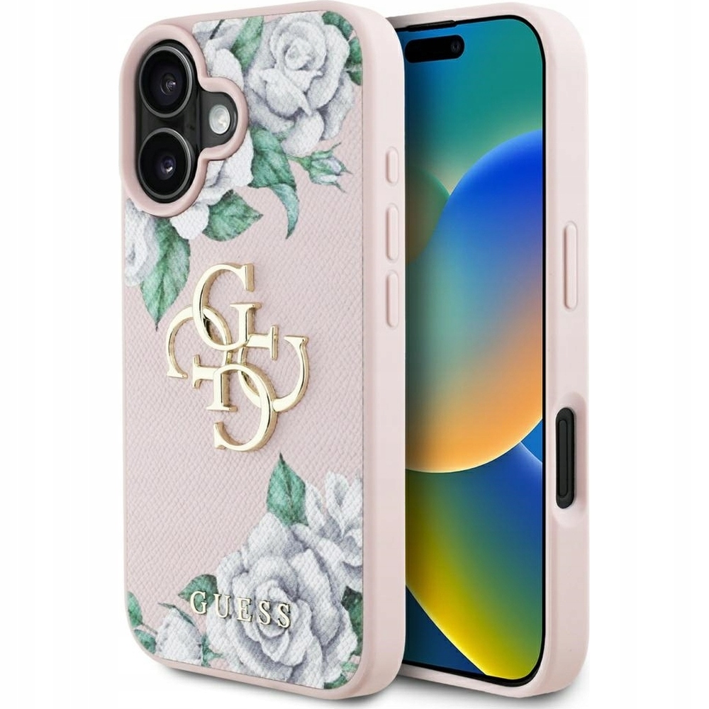 Pouzdro Guess pro iPhone 16, pouzdro z ekologické kůže, zadní kryt, módní kryt, obal