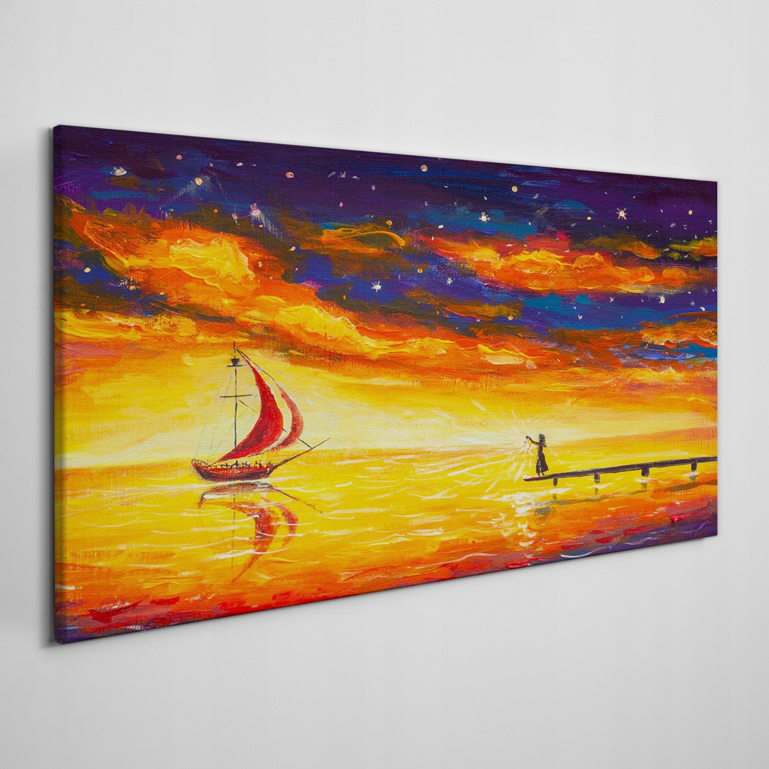 

Obraz na płótnie do salonu Statek niebo noc 120x60