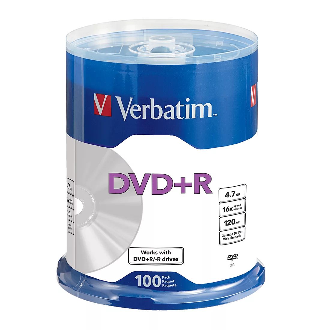 Verbatim Dvd+r x16 100szt. logo