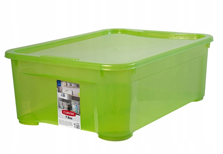 PUDEŁKO POJEMNIK 32L CURVER ORGANIZER Z POKRYWĄ ZIELONY T BOX