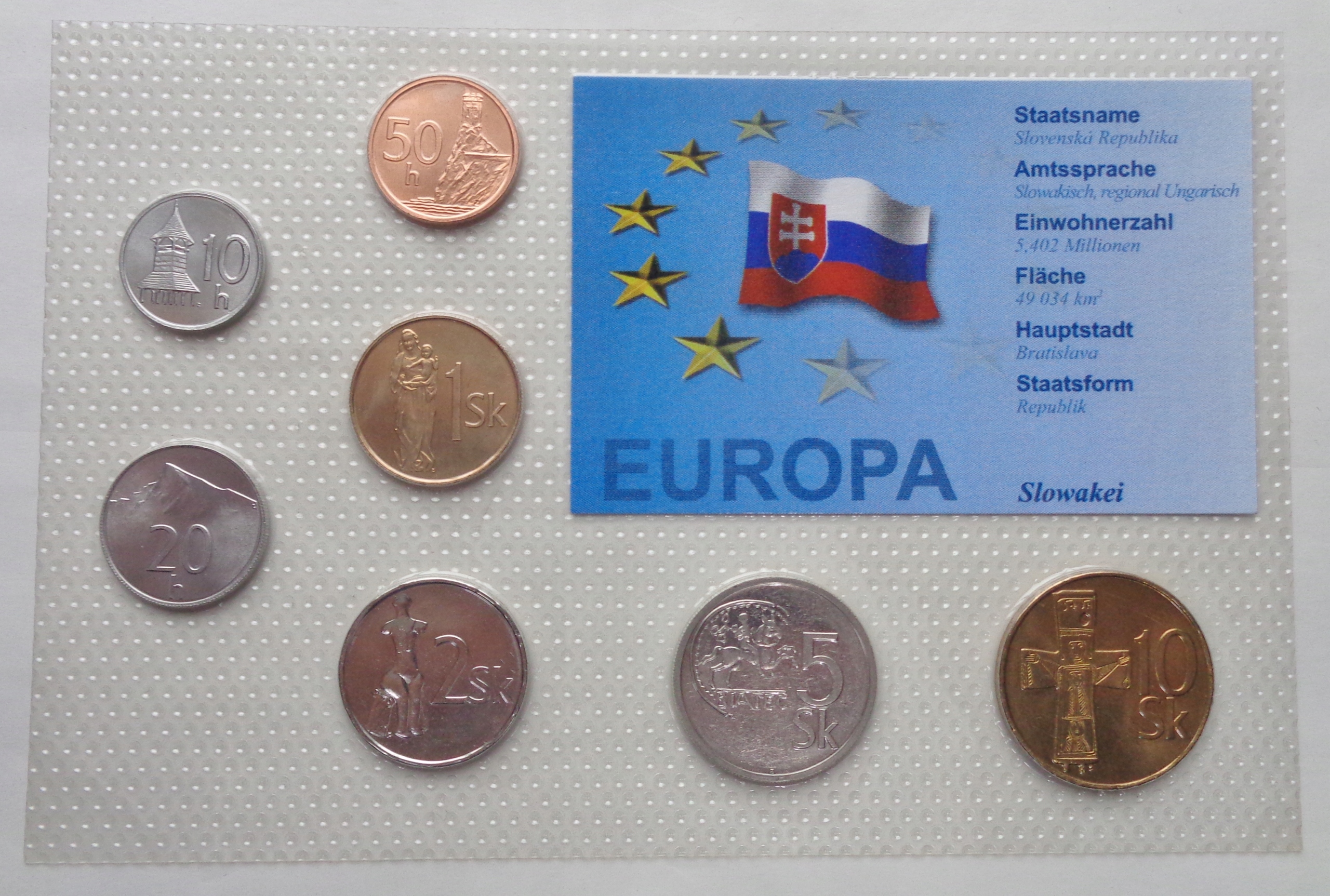 Słowacja - Zestaw Monet Obiegowych - blister