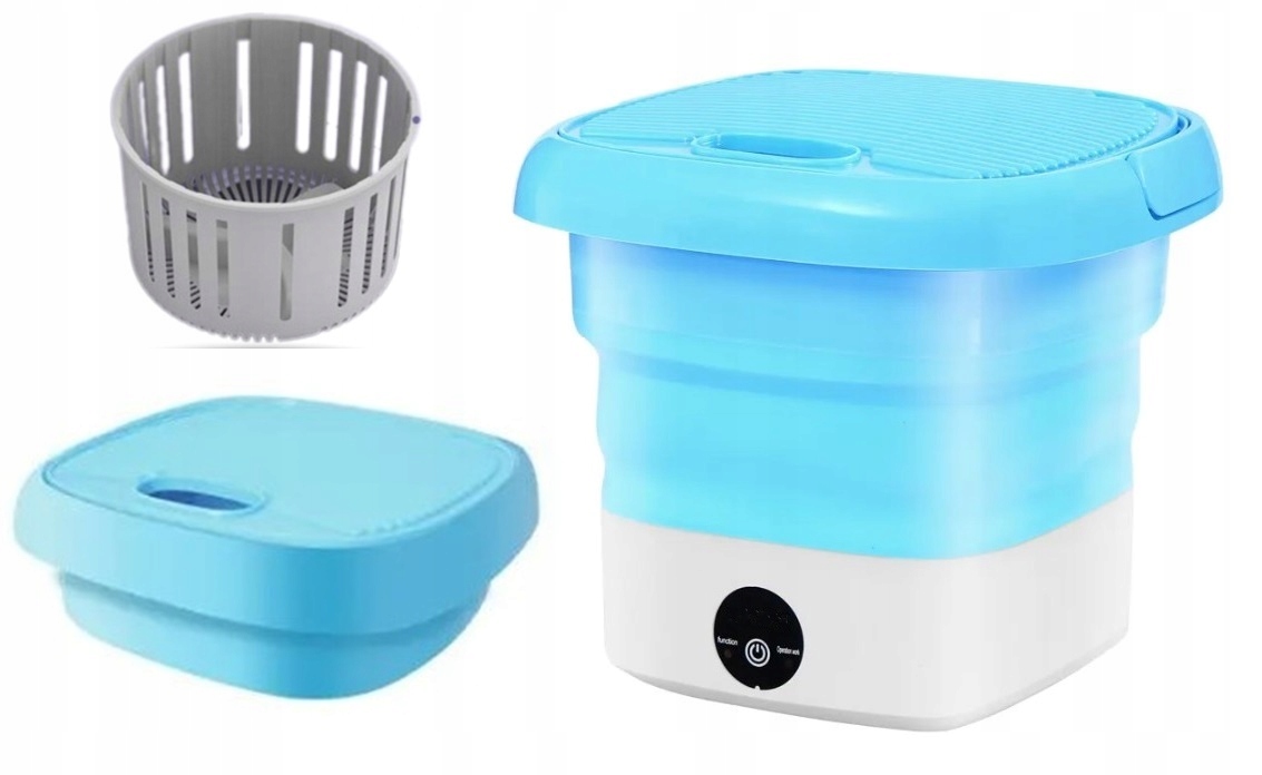 SKŁADANA MINI PRALKA PRZENOŚNA AUTOMATYCZNA PODRÓŻNA TURYSTYCZNA 7L