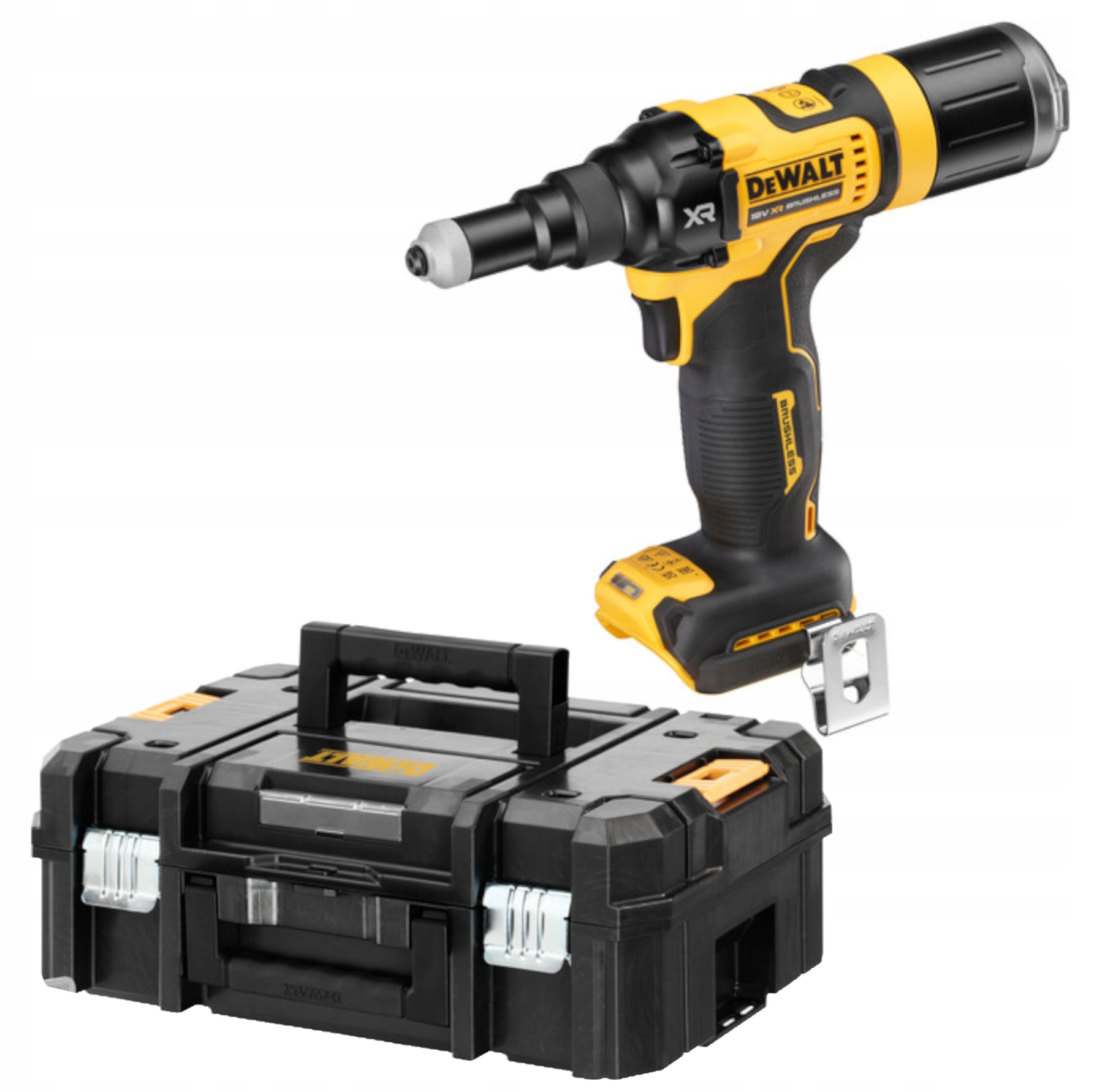 DeWALT Mocna nitownica na aku 18V Xr 4,8mm body w kufrze Tstak DCF403NT